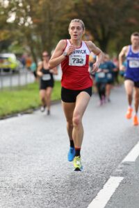 Sophie Pikett running at RunThrough Jarrow 10k