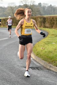 Jess Piasecki running in RunThrough Ribble Valley